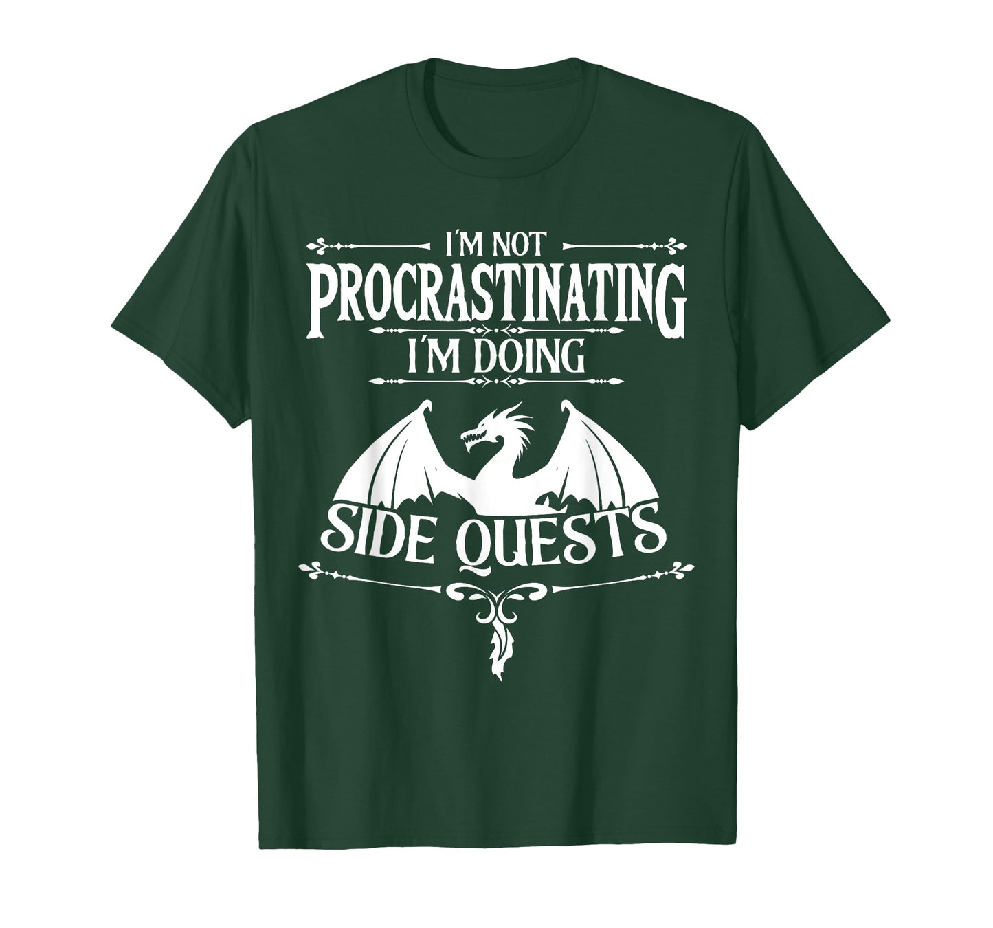 Gamers Family Matching Gaming Gamer Collections I'm Not Procrastinating I'm doing Side Quests Unisex Adult Gamer Modern Video Game T-Shirt Black Small