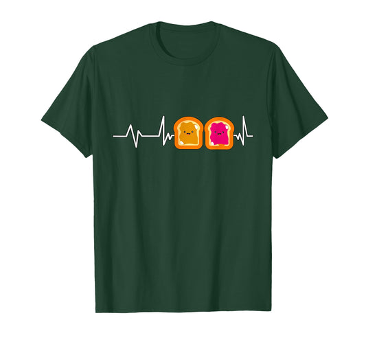 Peanut Butter Jelly Heartbeat Gift Peanut Butter And Jelly T-Shirt