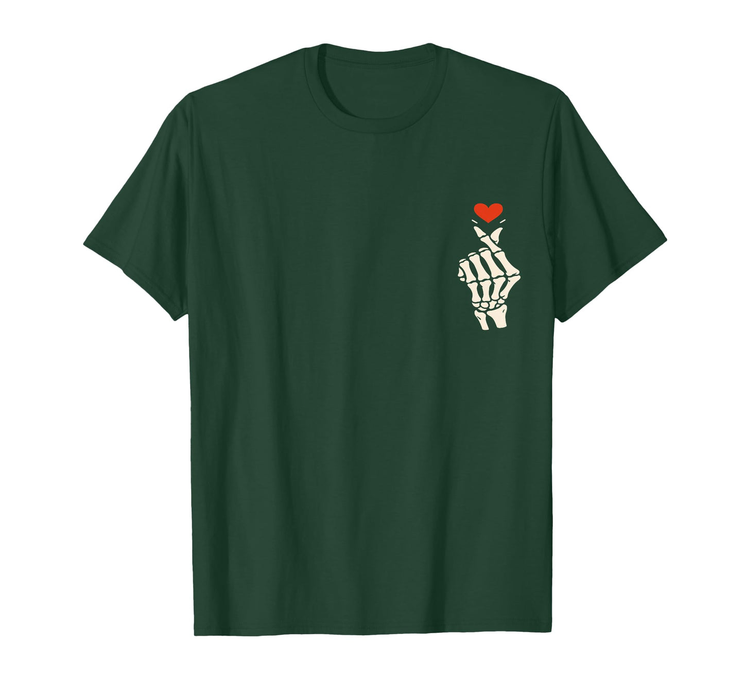 Skeleton Heart Hand Halloween Valentine Girl Women Men T-Shirt