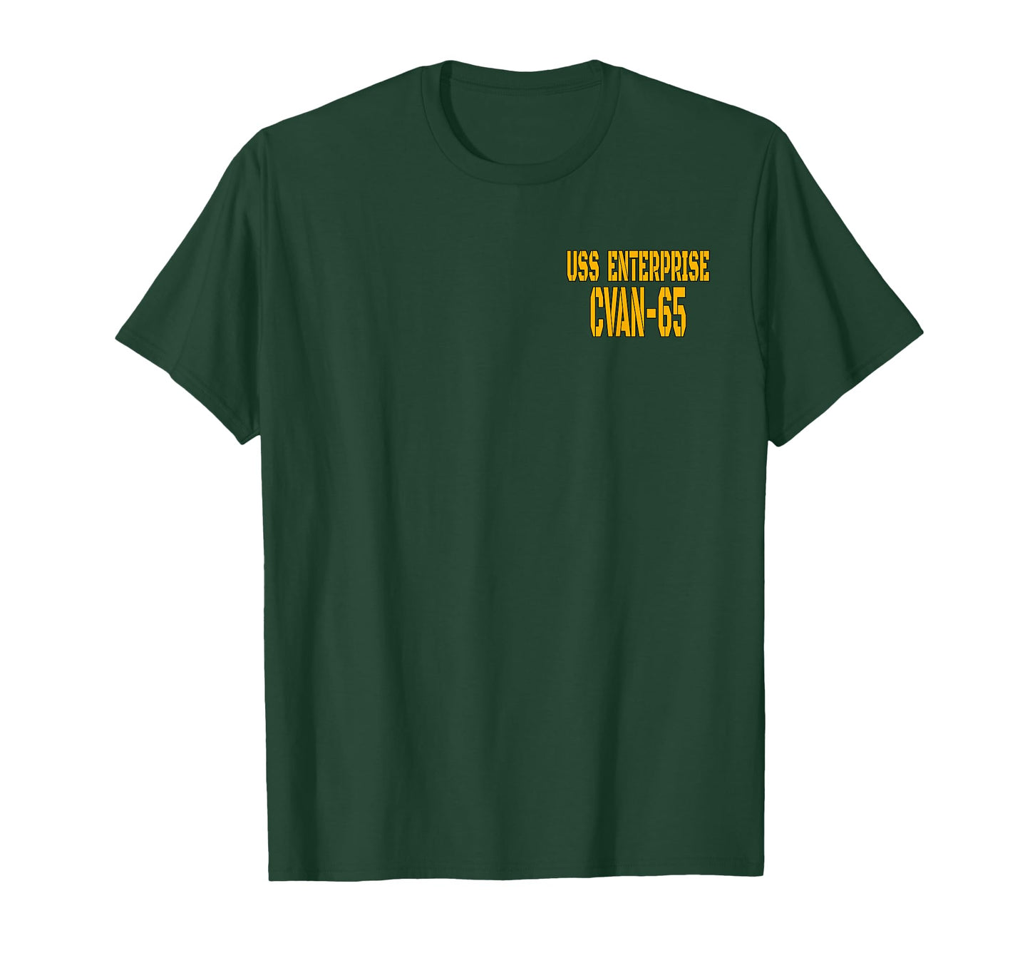 USS Enterprise CVAN-65 Aircraft Carrier Veterans Front&Back T-Shirt