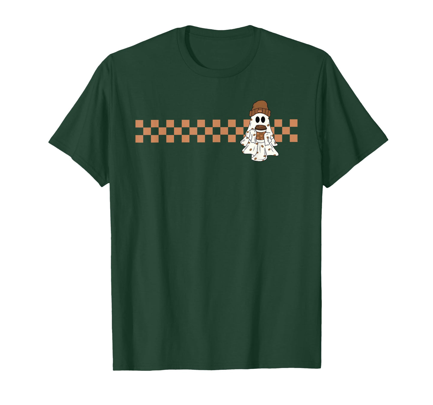 Funny Ghost Coffee Spooky Season Trick Or Treat Halloween T-Shirt