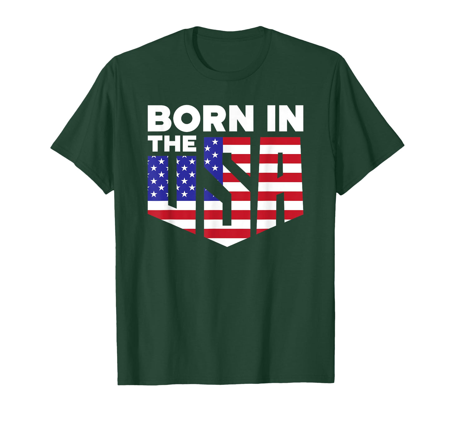 Born In The USA American Patriotic US Flag Patriot T-Shirt for Women Kids Men