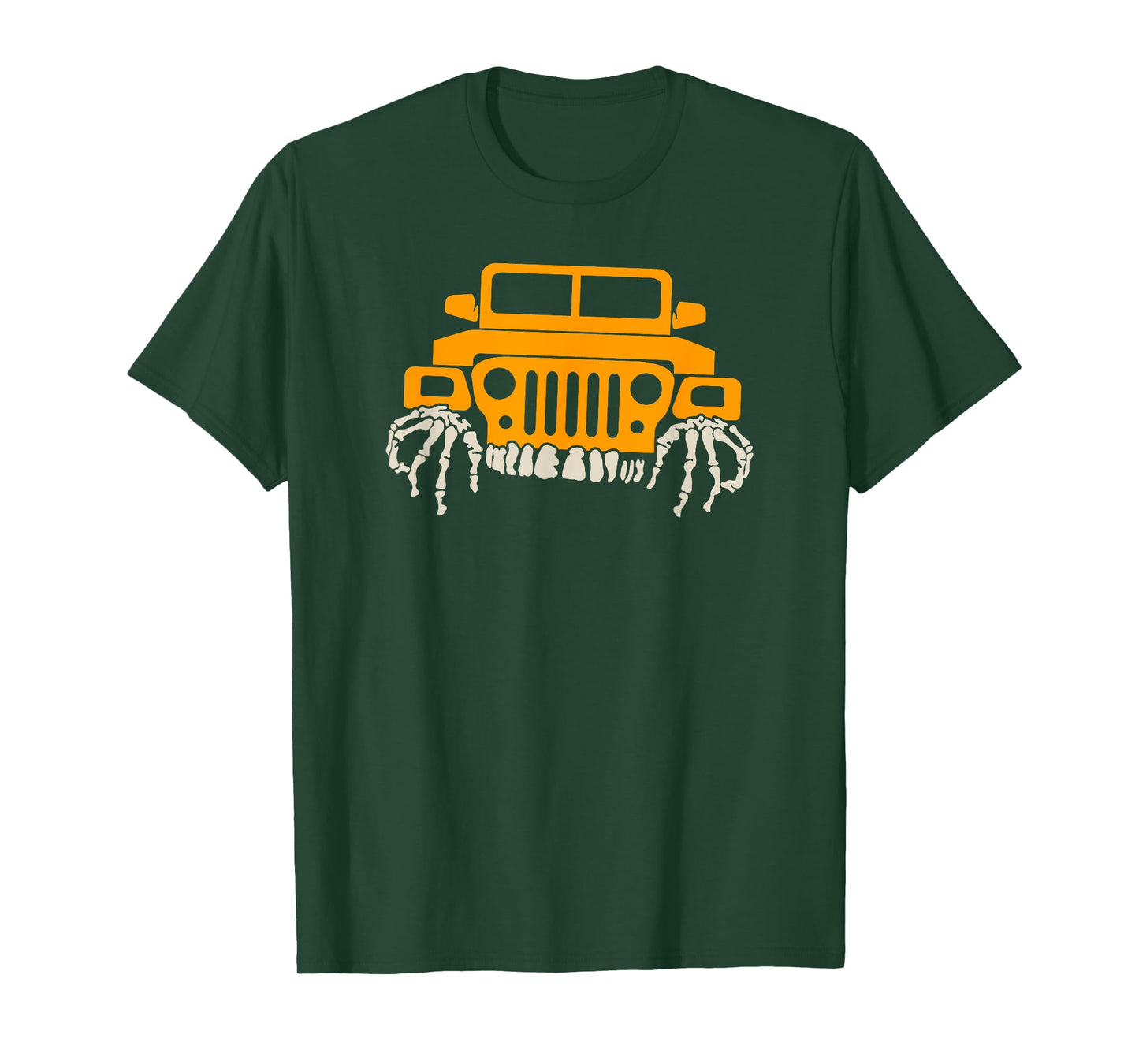 Spooky Skeleton 4x4 Offroad Vehicle Halloween T-Shirt