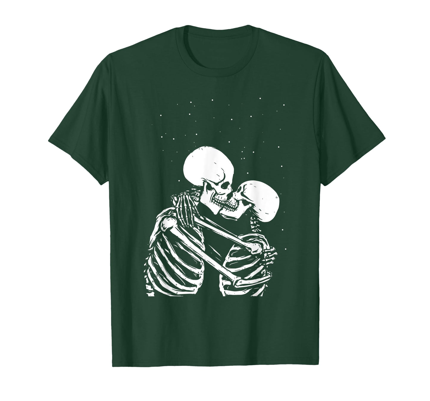 Skeleton Kissing Skull Couple Graphic Art Cool Goth-ic Gifts T-Shirt