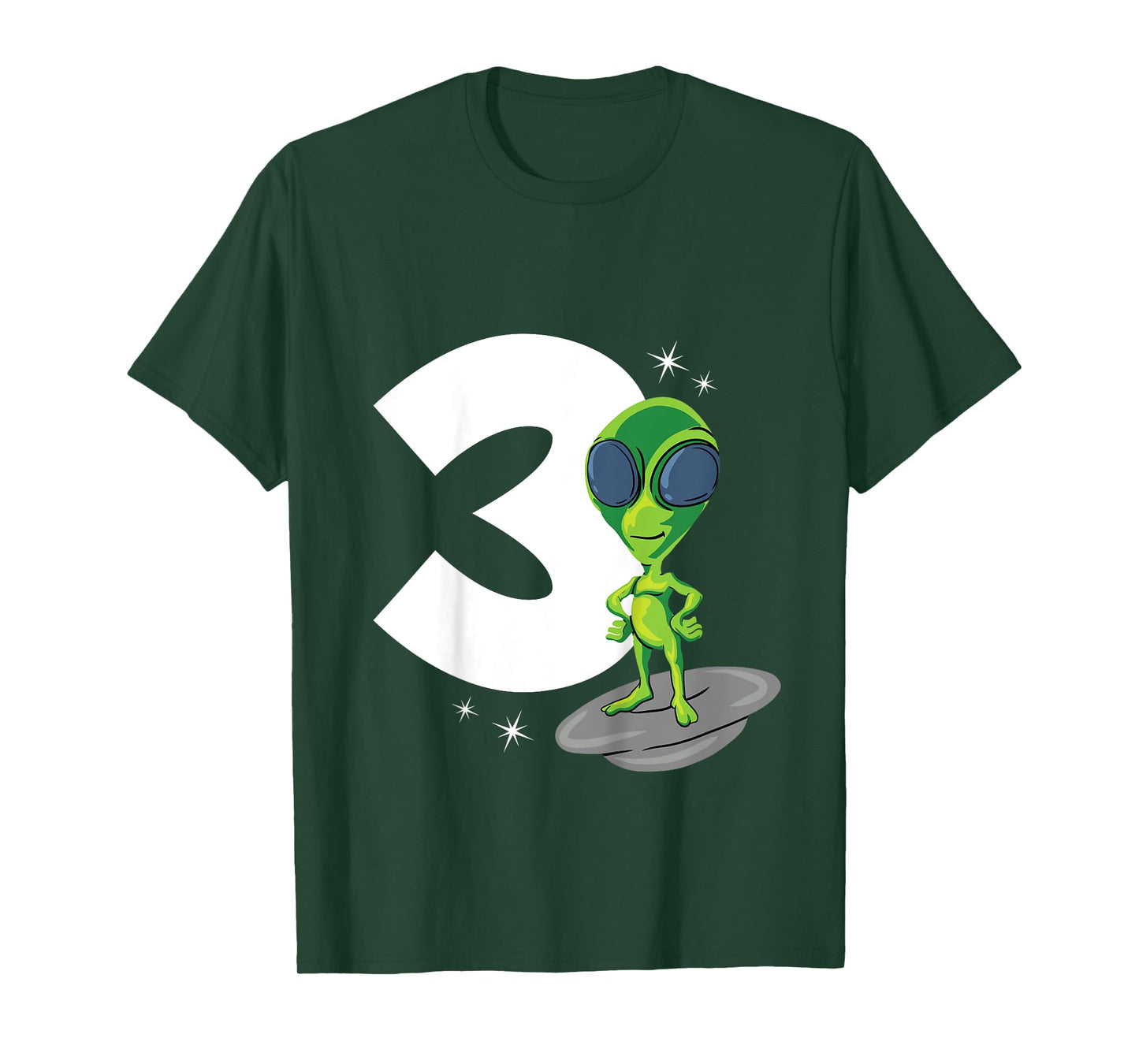Kids 3 Years Old Boy Alien 3rd Birthday T-Shirt