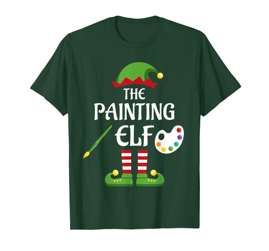 Painting Elf Family Matching Group Christmas T-Shirt