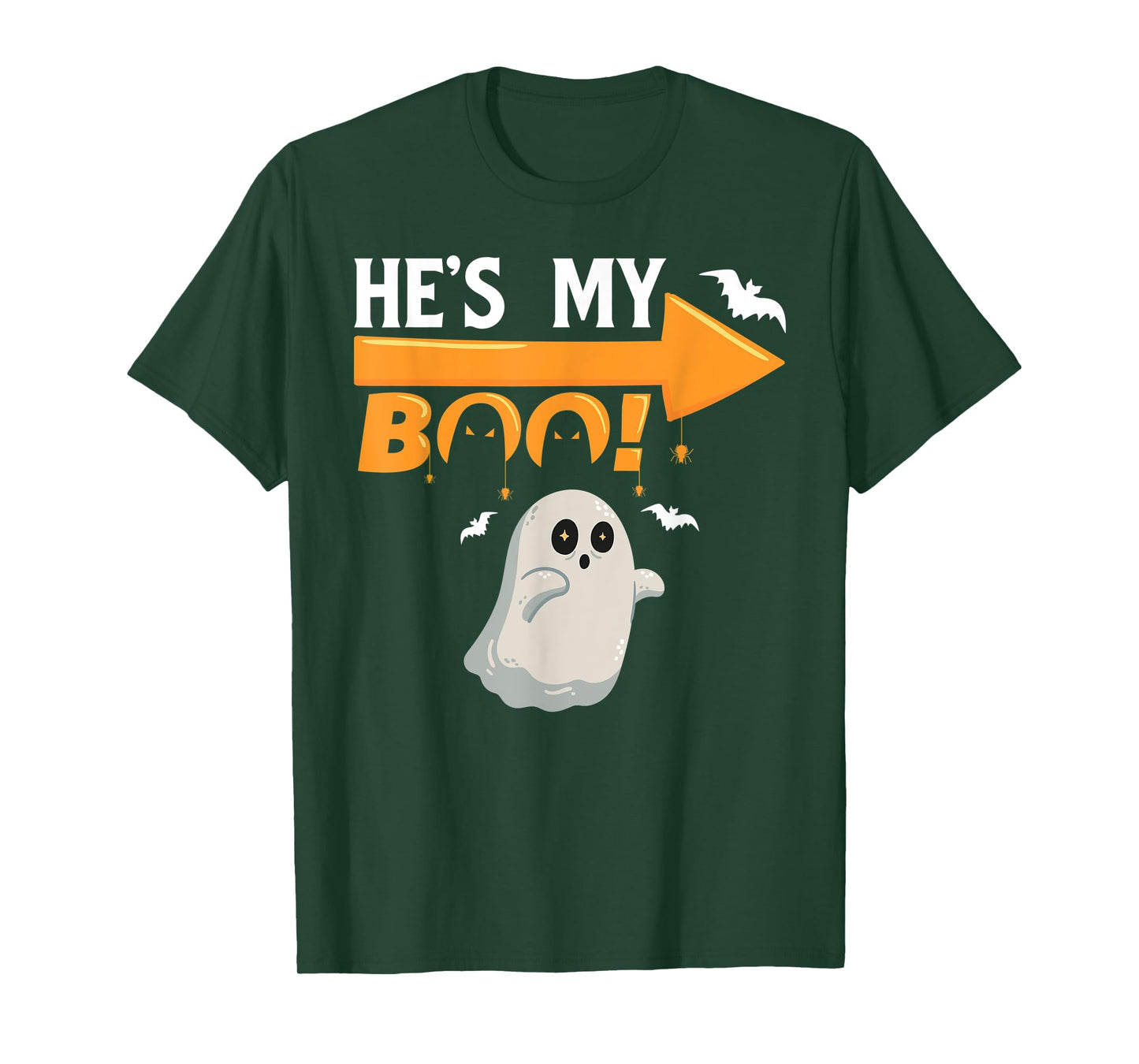 He's My Boo Cute Funny Matching Couple Halloween Costumes T-Shirt