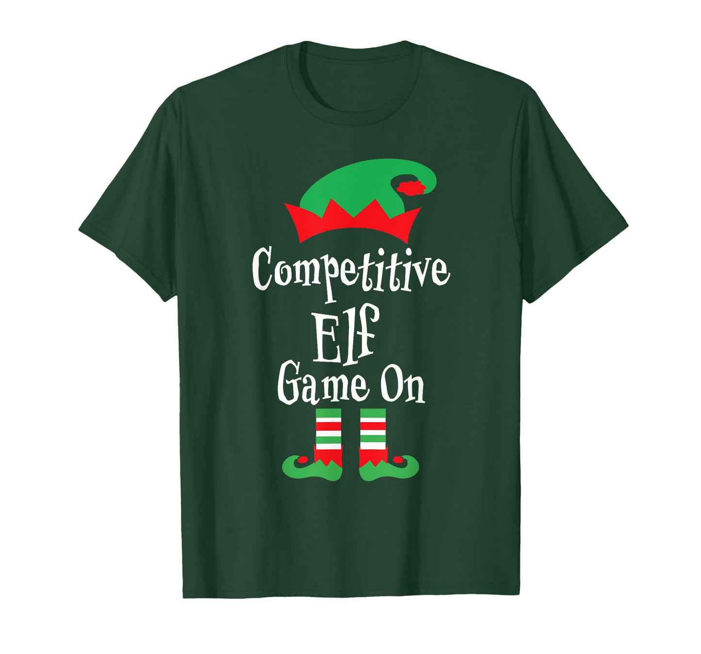 Fun Competitive Elf Game On Christmas Family Matching Group T-Shirt