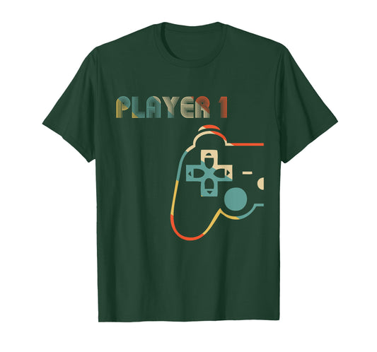 Matching Video Gamers Couple Player 1 Player 2 T-Shirt