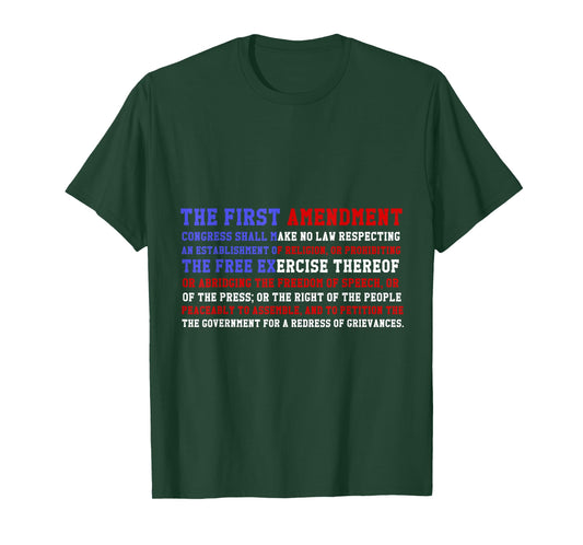 First Amendment American Pride USA Flag T-Shirt T-Shirt