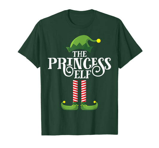 Princess Cute Elf Matching Family Group Christmas Party PJ T-Shirt