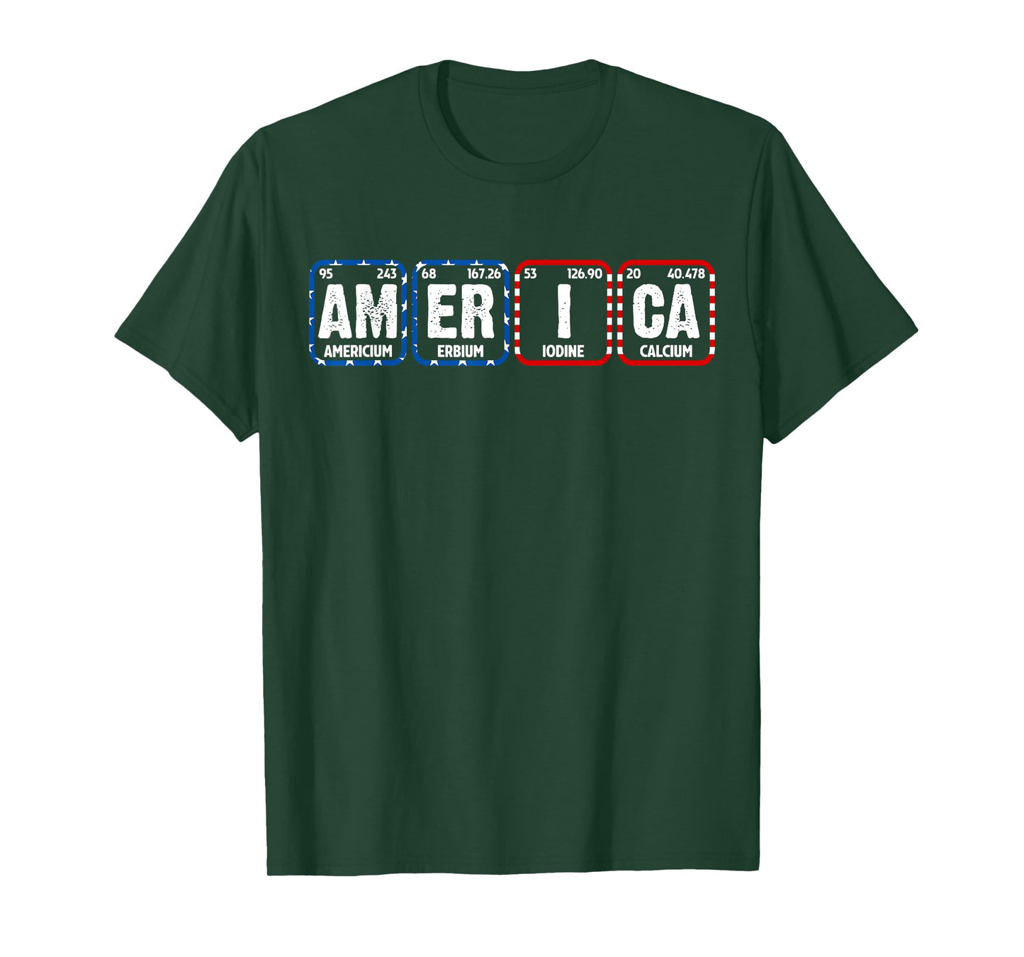 Patriotic USA Periodic Table America Chemistry Science T-Shirt
