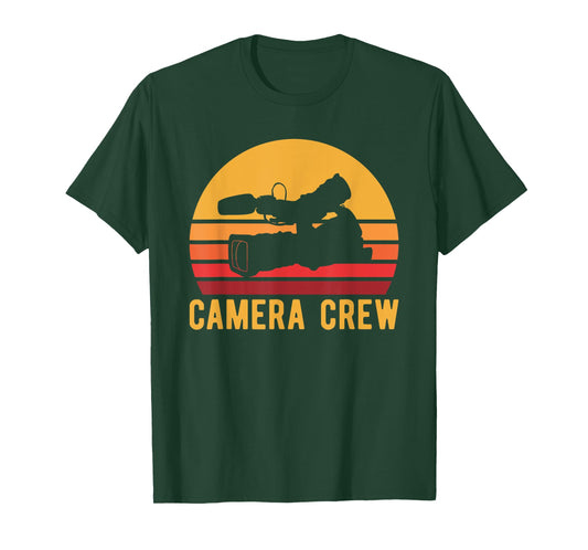 Retro Camera Crew Vintage Cinema Production T-Shirt