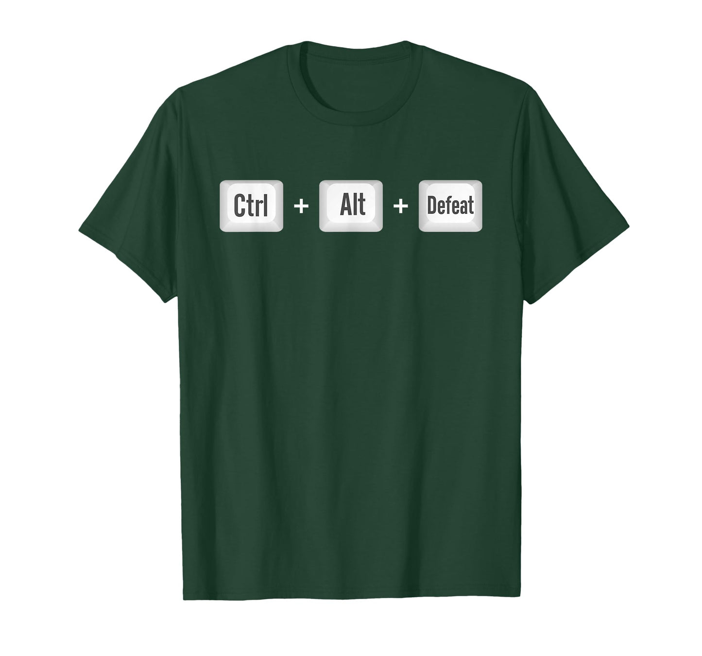 Ctrl Alt Defeat PC Video Gamer Keyboard Gaming Mouse WASD T-Shirt