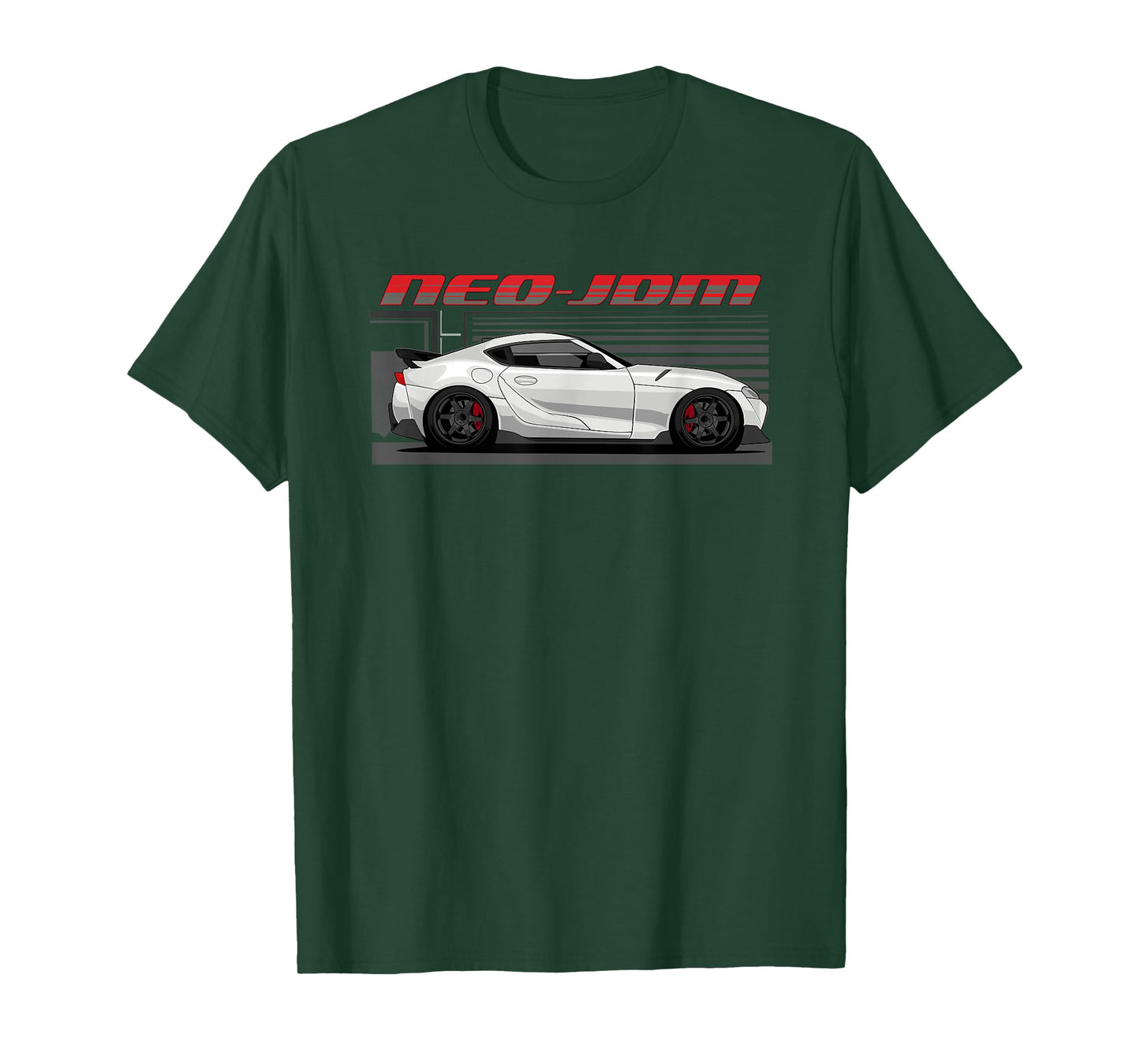 Neo-JDM White MK5 Car Graphic T-Shirt