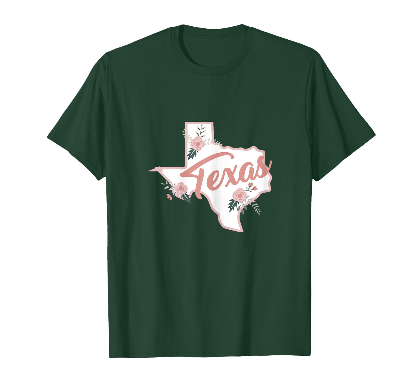 Cute Texas State Floral Rose T-Shirt