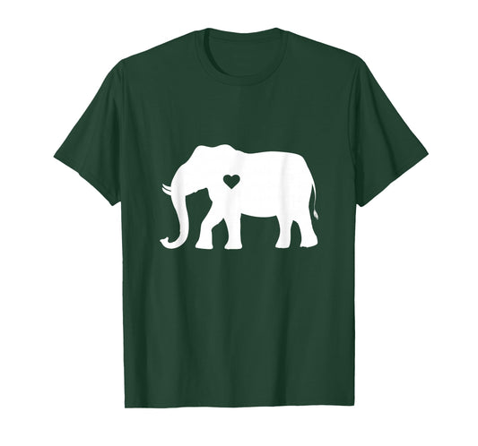 Love Elephant Heart Silhouette Gift T-Shirt