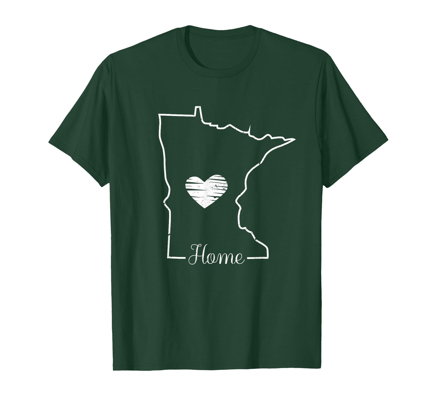 Minnesota Home Shirt MN Graphic Map with Heart T-Shirt