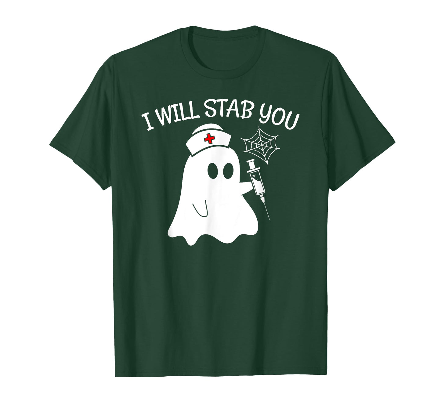 I Will Stab You Ghost Nurse Funny Halloween Apparel Item T-Shirt
