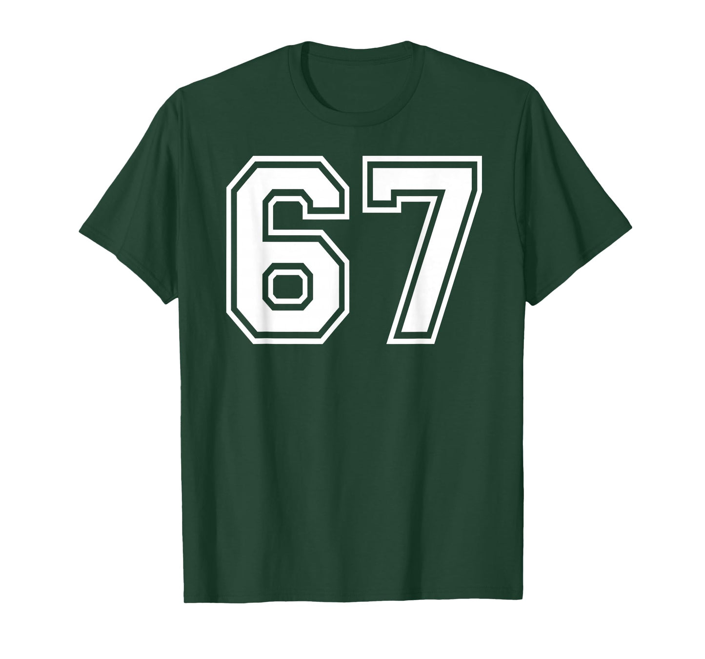 67 Number Sixty-Seven Team Sports Graphic Matching Varsity T-Shirt