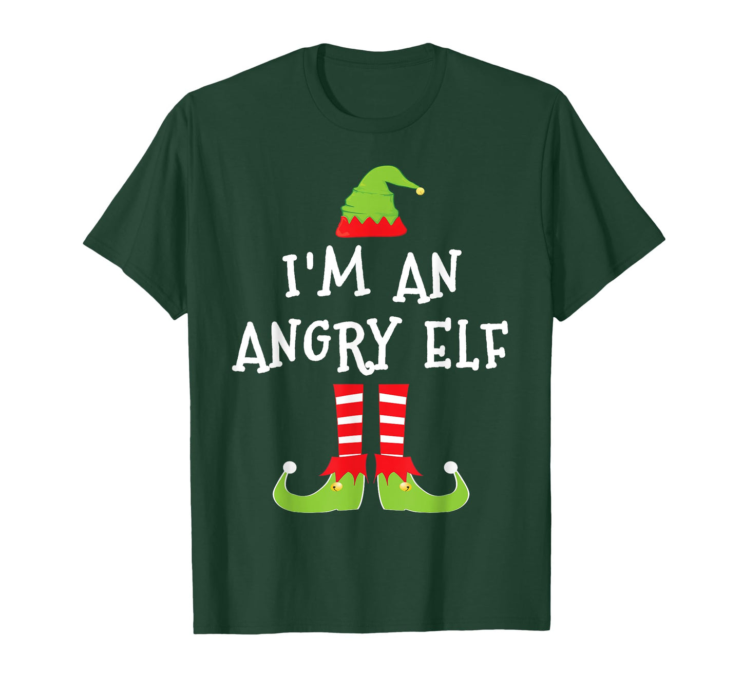 I'm An Angry Elf Matching Family Elf Christmas T Shirt T-Shirt