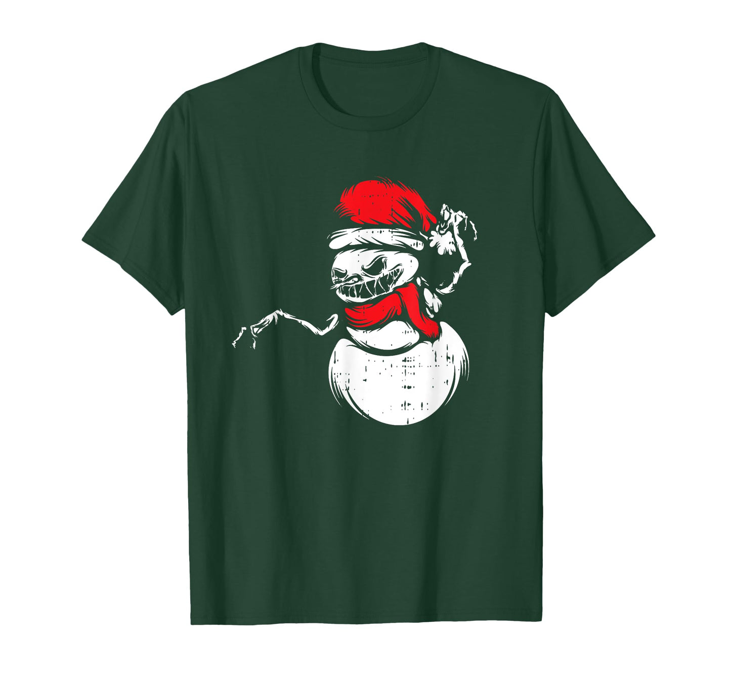Monster Snowman Santa Hat Christmas Pajama X-Mas Winter T-Shirt