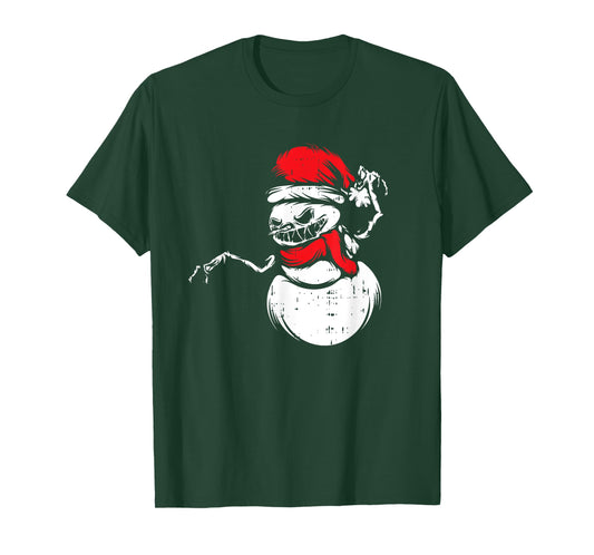 Monster Snowman Santa Hat Christmas Pajama X-Mas Winter T-Shirt