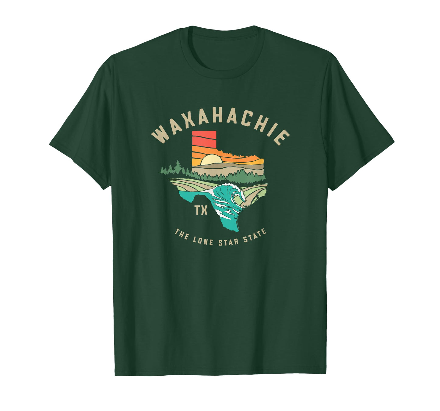 Waxahachie Texas Outdoors Vintage Nature Illustration T-Shirt