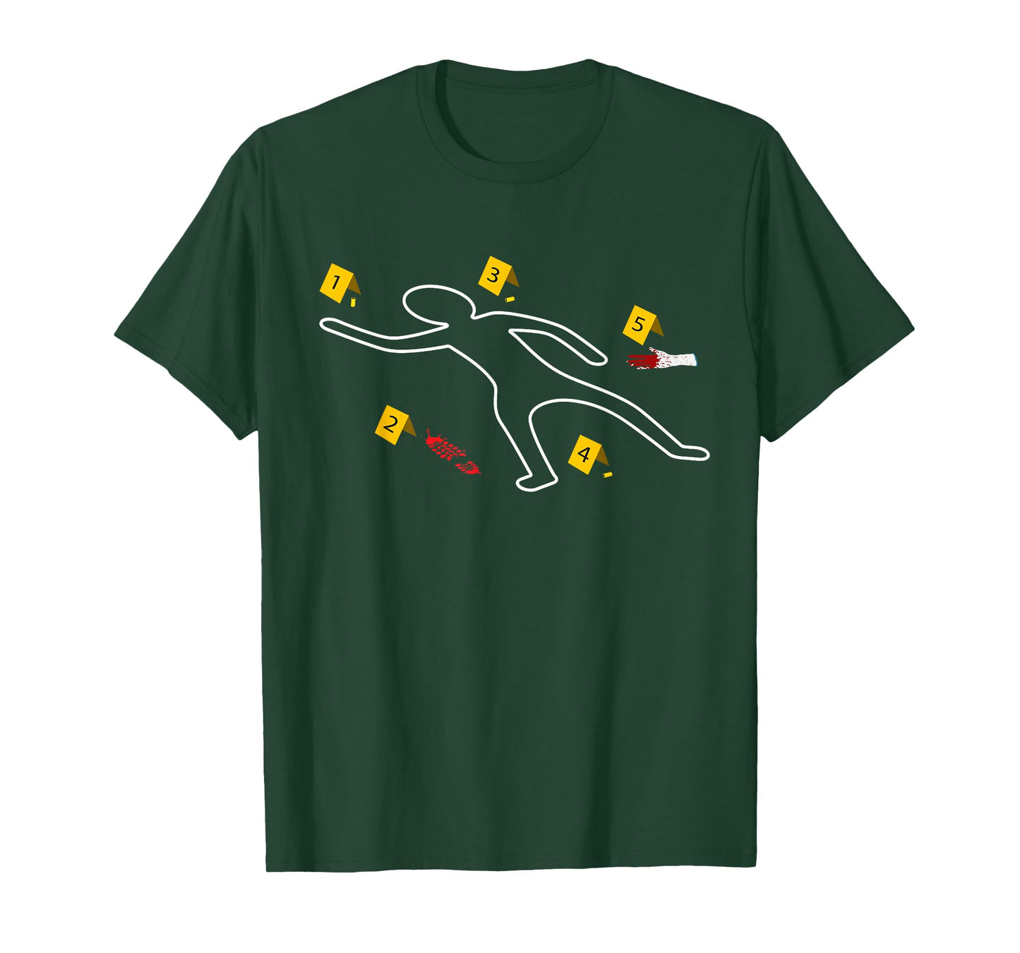 Victim Murder Crime Scene Chalk Outline True Crime T-Shirt
