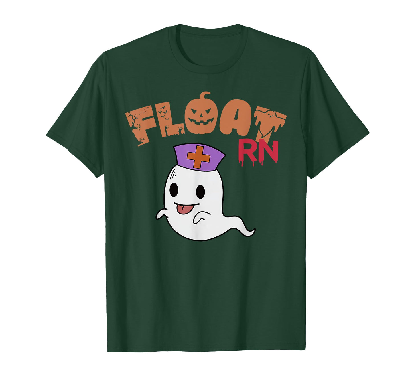 Float Nurse Ghost Boo Crew Halloween Nursing Float Pool RN T-Shirt