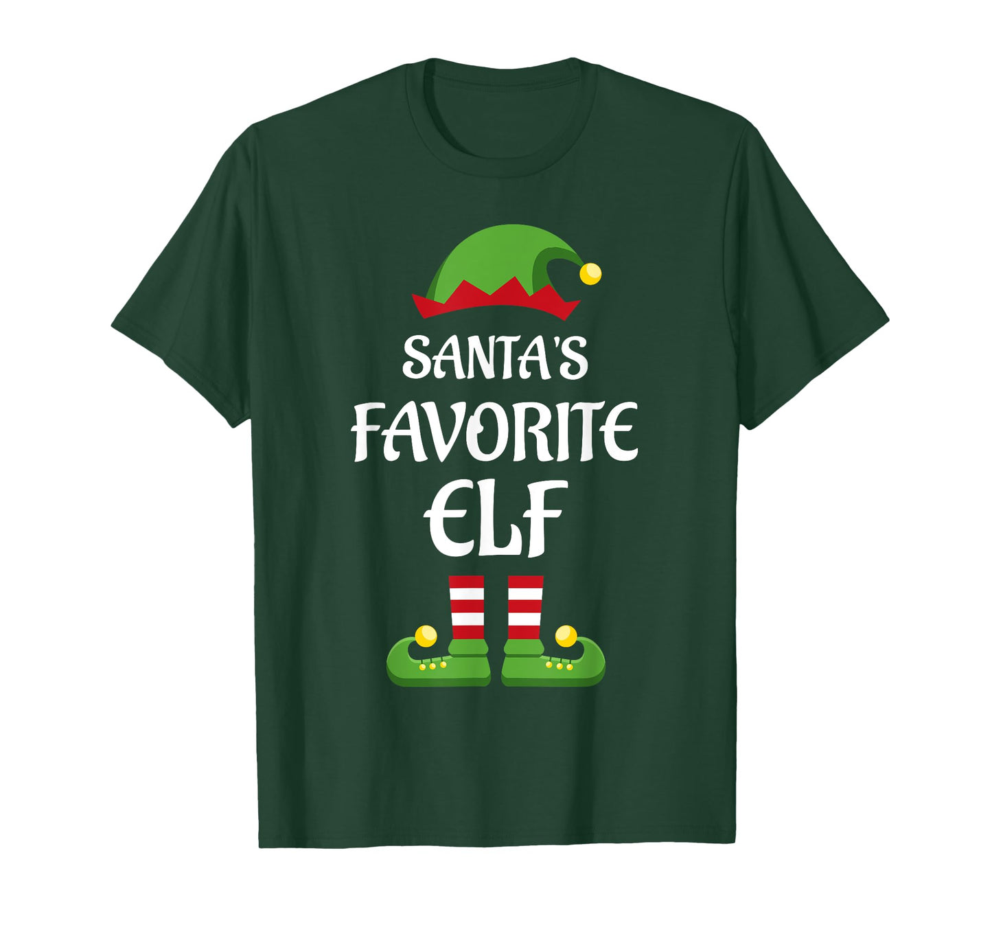 Santa's Favorite Elf Family Matching Group Christmas T-Shirt