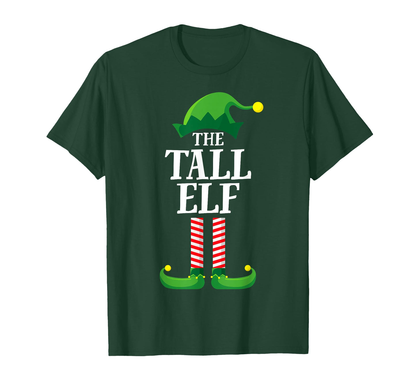 Tall Elf Matching Family Group Christmas Party Short Sleeve T-Shirt