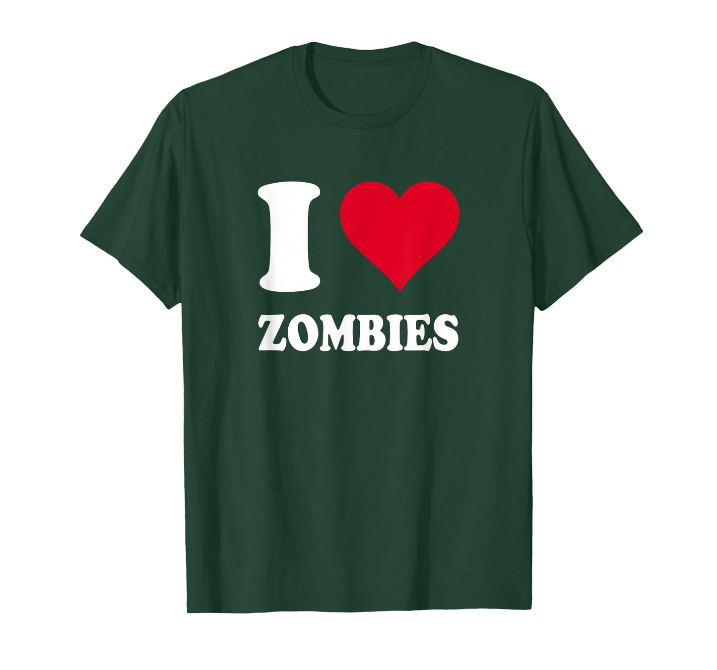 Red Heart I Love Zombies T-Shirt