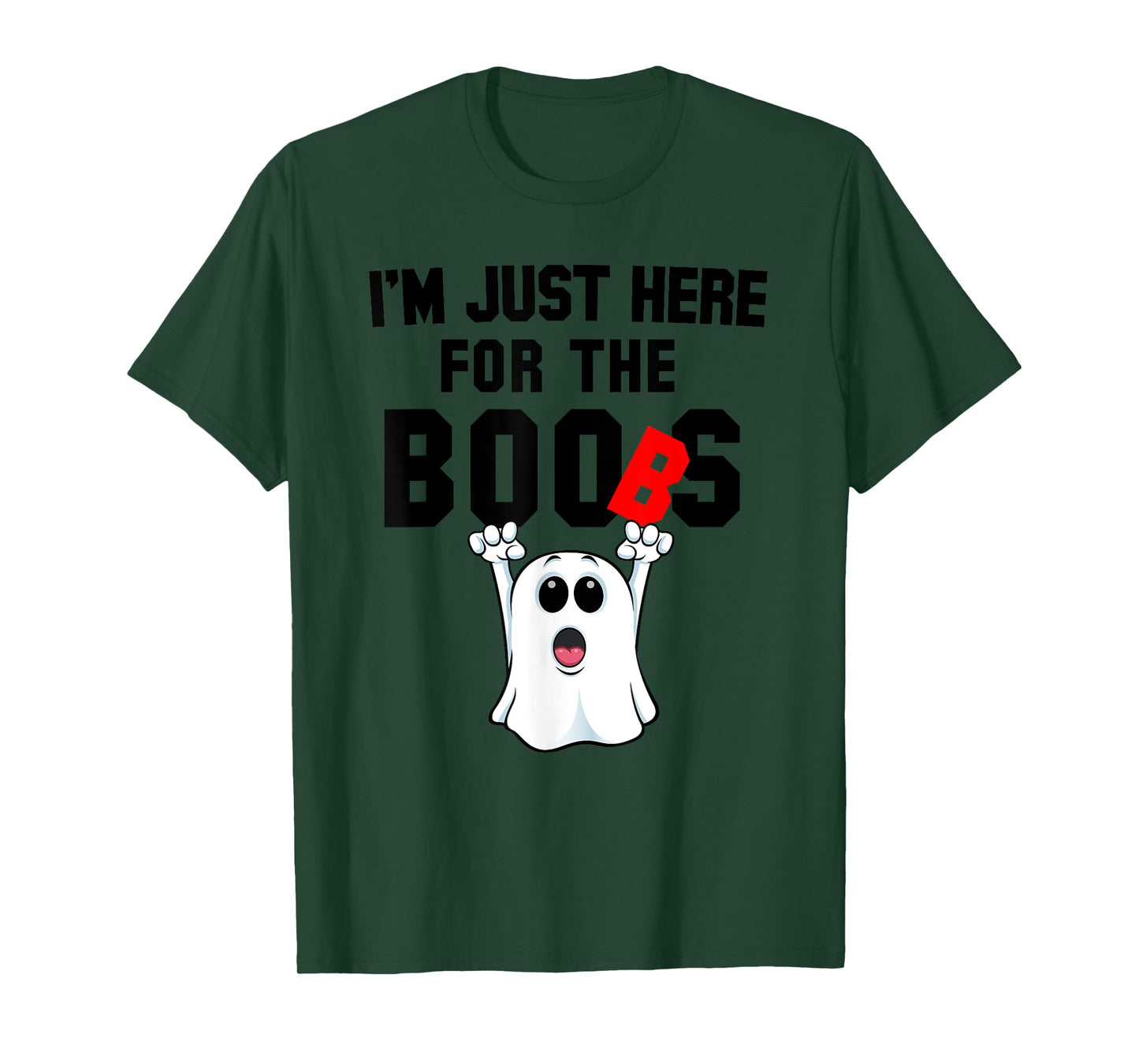 Just Here For the Boos Boob Ghost Mens Halloween Shirt T-Shirt