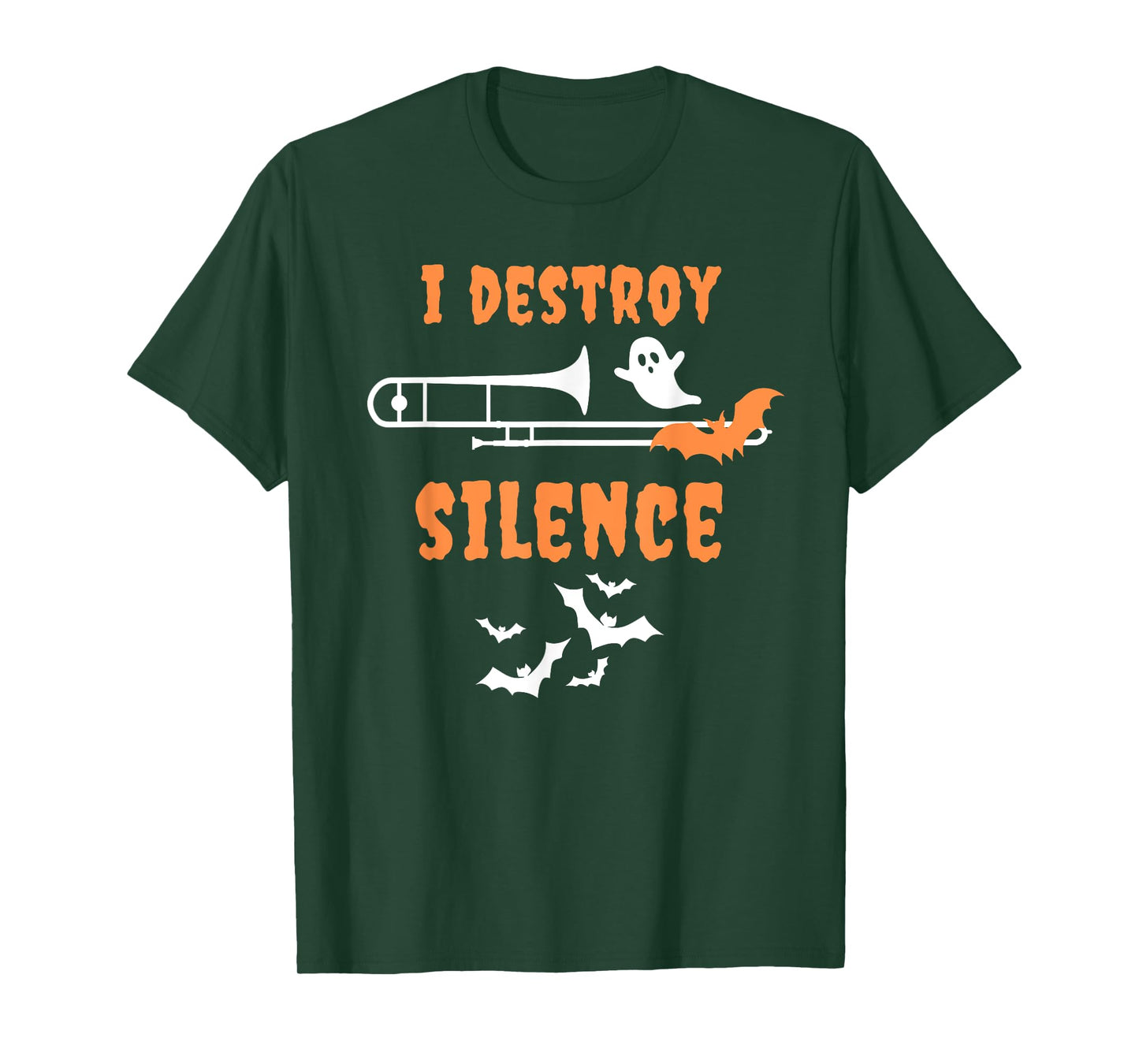 Halloween Trombone Musician School Band Spooky T-Shirt