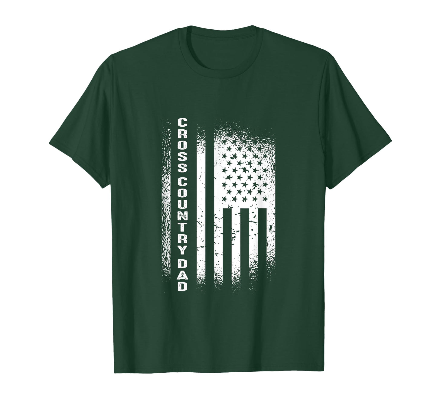 Cross Country Dad Running Vintage American Flag XC Runner T-Shirt for Men