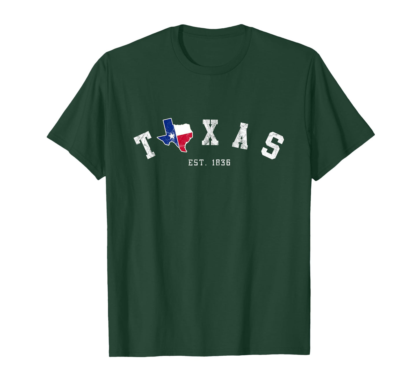Texas T Shirt Vintage Texas State Est. 1836 With Texan Flag T-Shirt