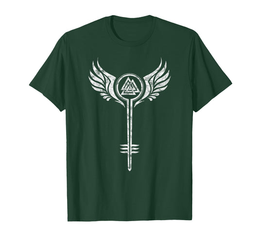 Valkyrie Symbol, Odin Valknut, Shieldmaiden, Viking, Warrior T-Shirt
