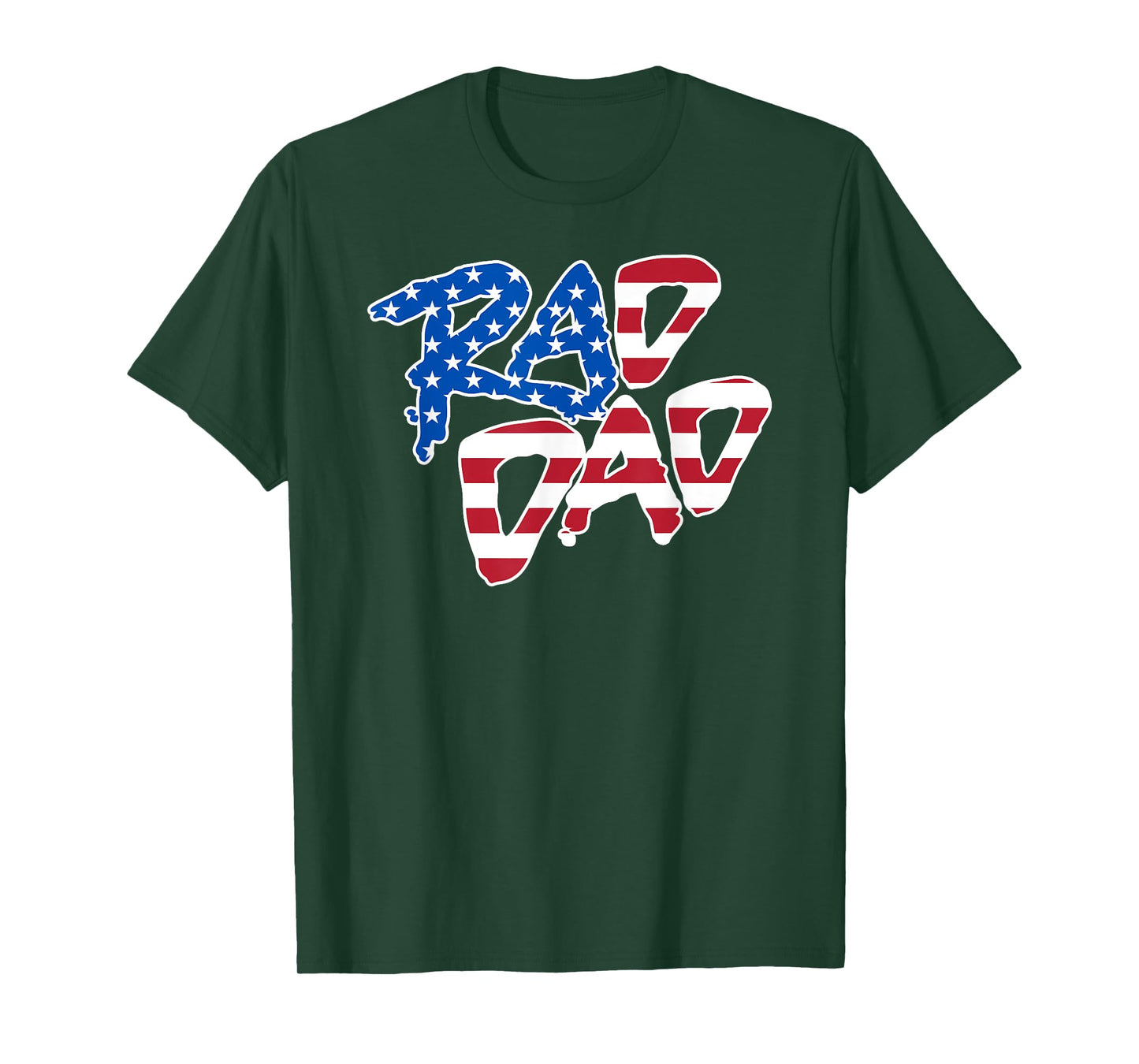 RAD DAD - Retro 4th of July USA Flag T-Shirt for Women Men