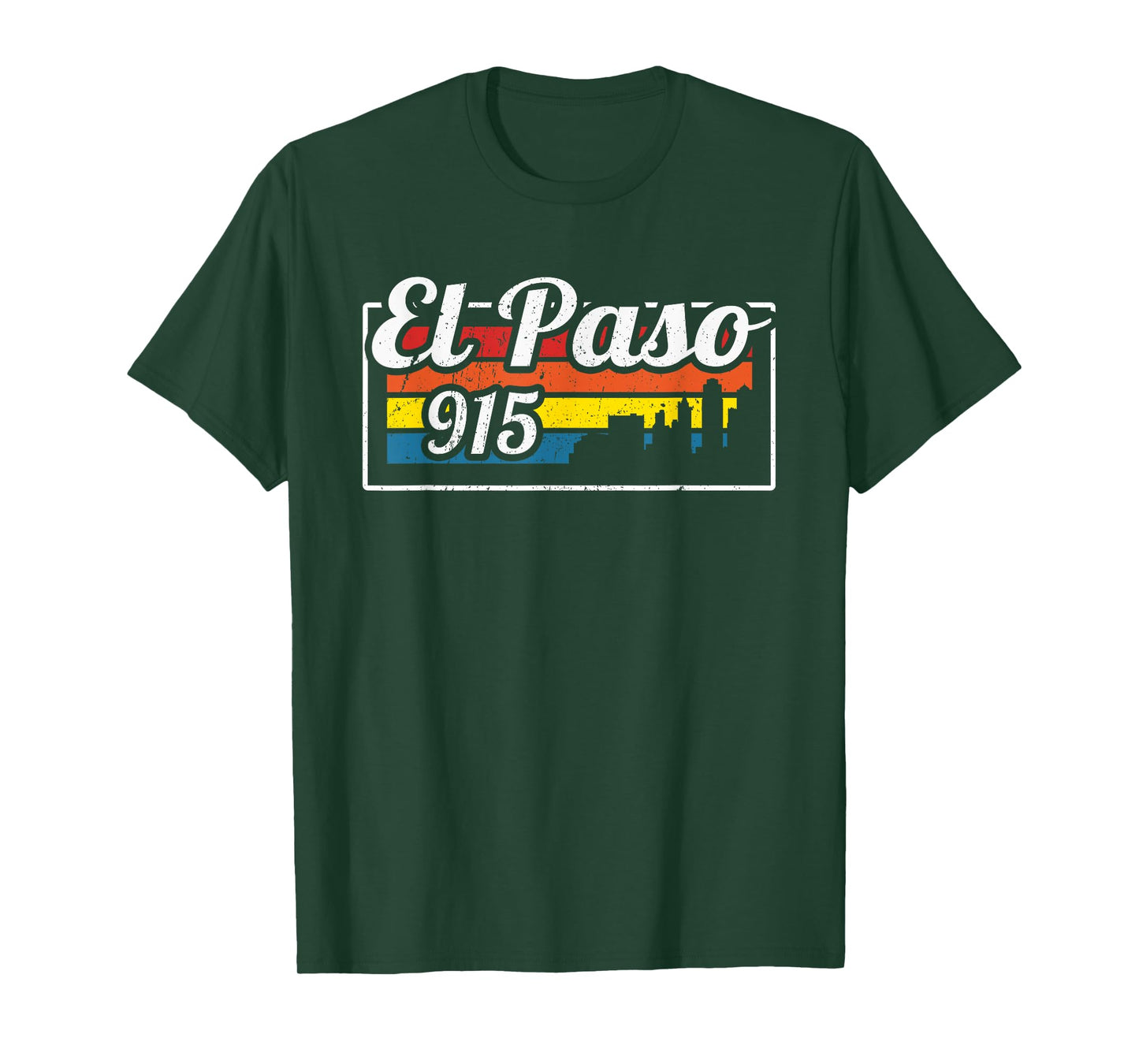 Vintage El Paso City Skyline 915 State Of Texas Retro Gift T-Shirt