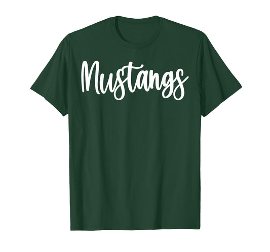 Mustangs School Spirit Team Mascot Game Night T-Shirt