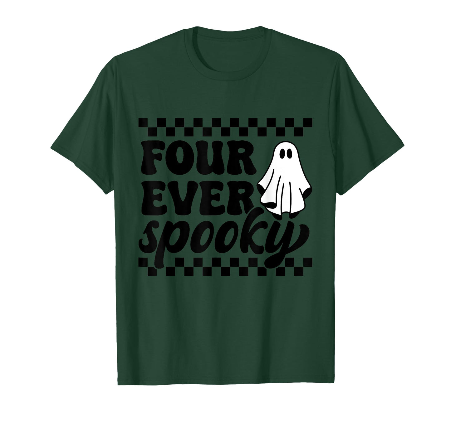 4th Fourth Birthday Four Year Old Halloween Four Ever Spooky T-Shirt