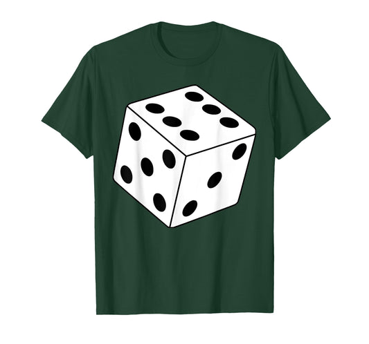 Cool Quirky Funny Black And White Dice Halloween Costume T-Shirt