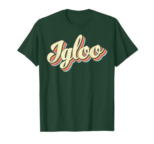 Igloo TShirt Retro Art Baseball Font Vintage T-Shirt