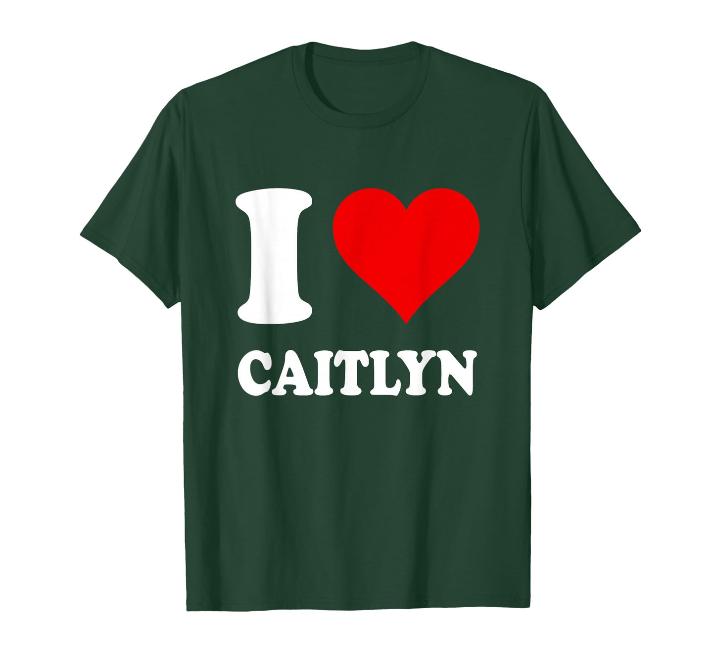 Red Heart I Love Caitlyn T-Shirt
