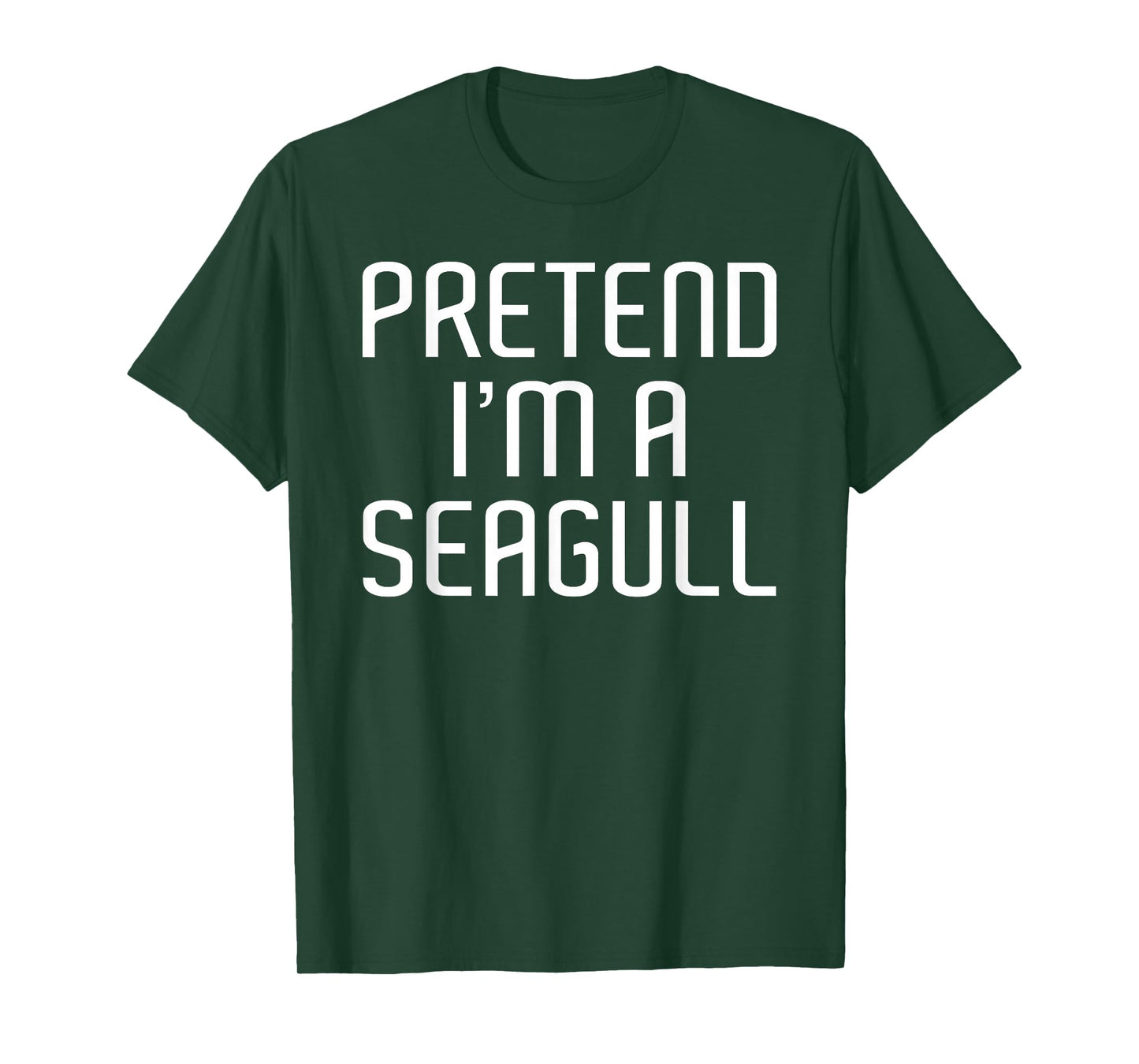 Pretend I'm A Seagull Lazy Costume Family Funny Halloween T-Shirt
