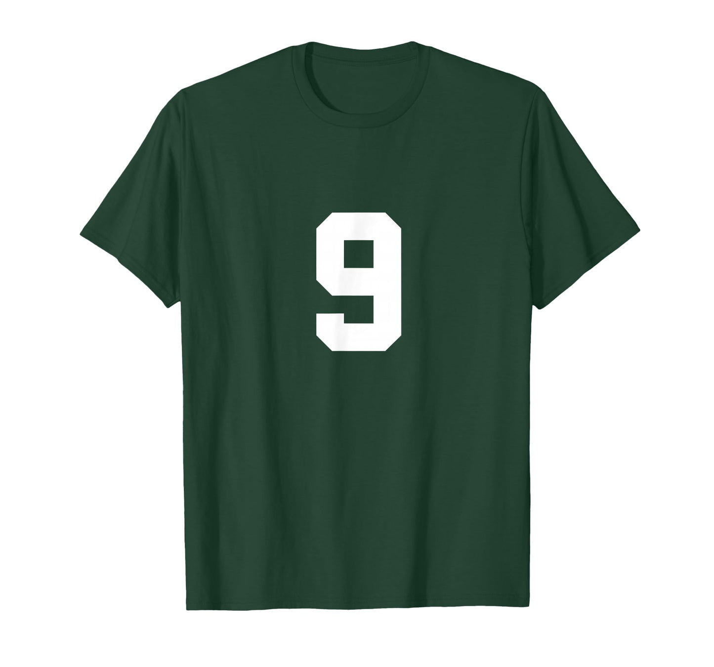 Number 9 (on Front / Back) Sports Team Jersey Number T-Shirt