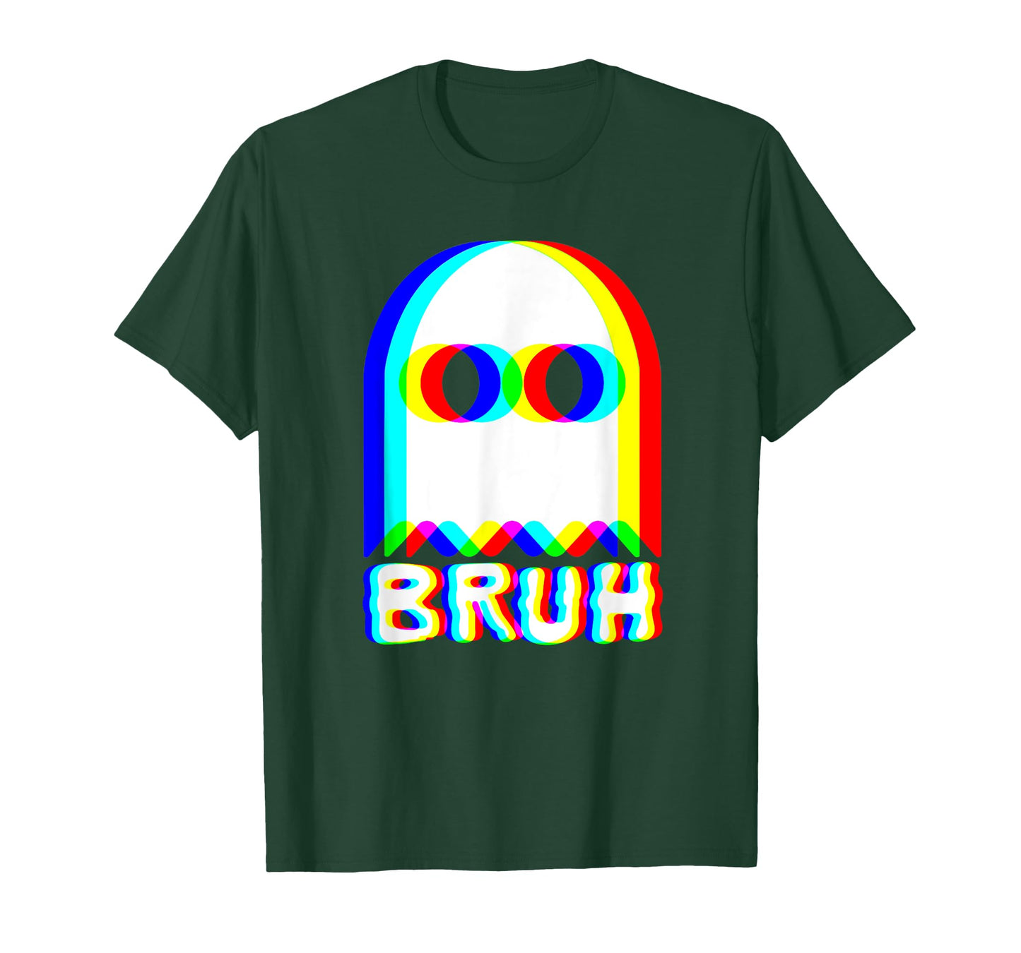Bruh Ghost Trippy Vaporwave Techno Rave EDM Music Festival T-Shirt