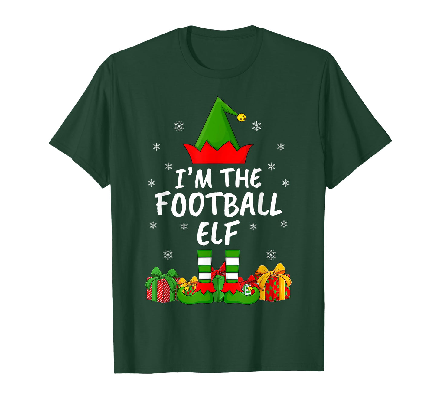 Xmas Family Matching Funny I'm The Football Elf Christmas T-Shirt