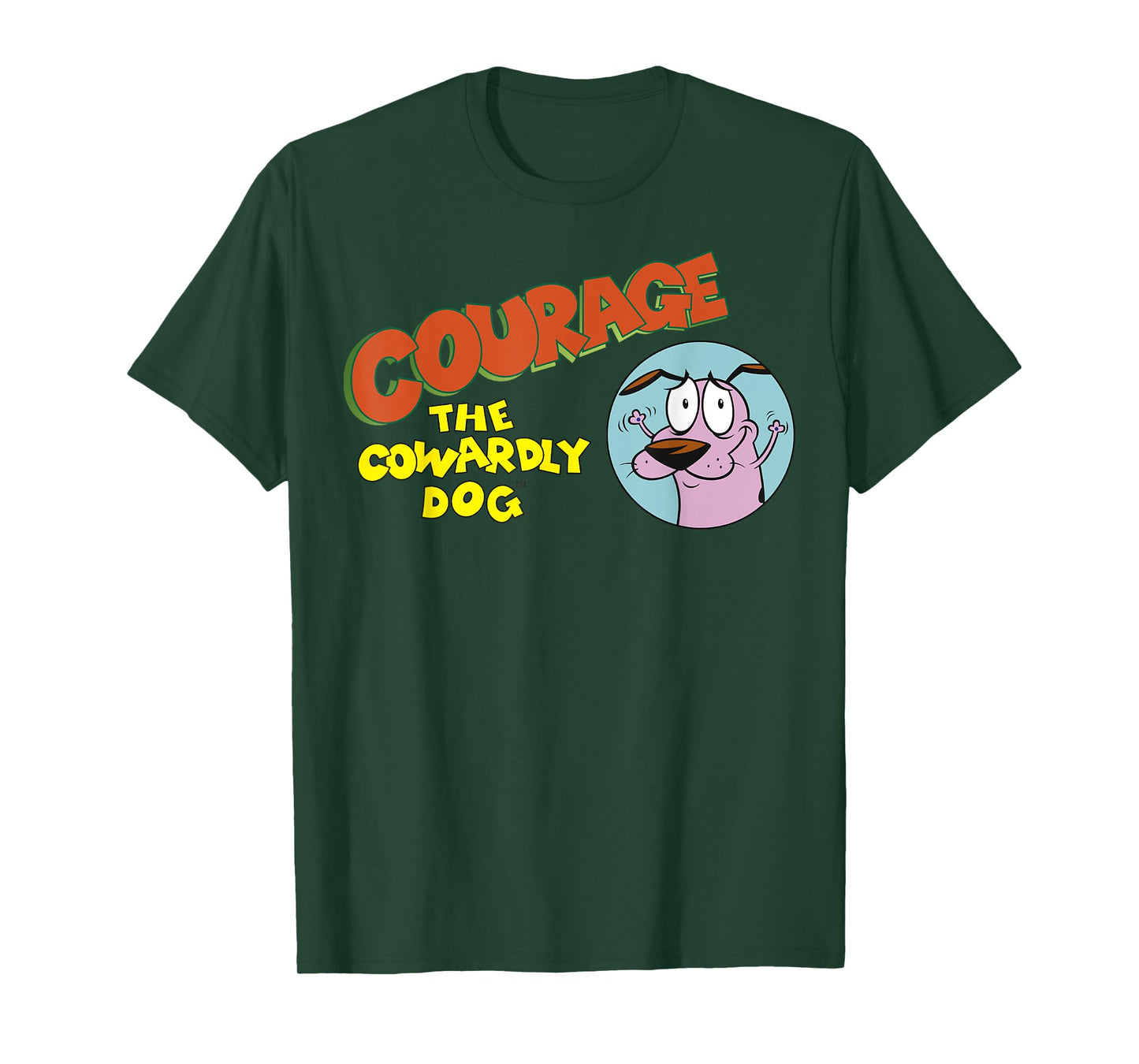 Courage the Cowardly Dog Retro Vintage Portrait & Logo Men Women Girls Kids T-Shirt